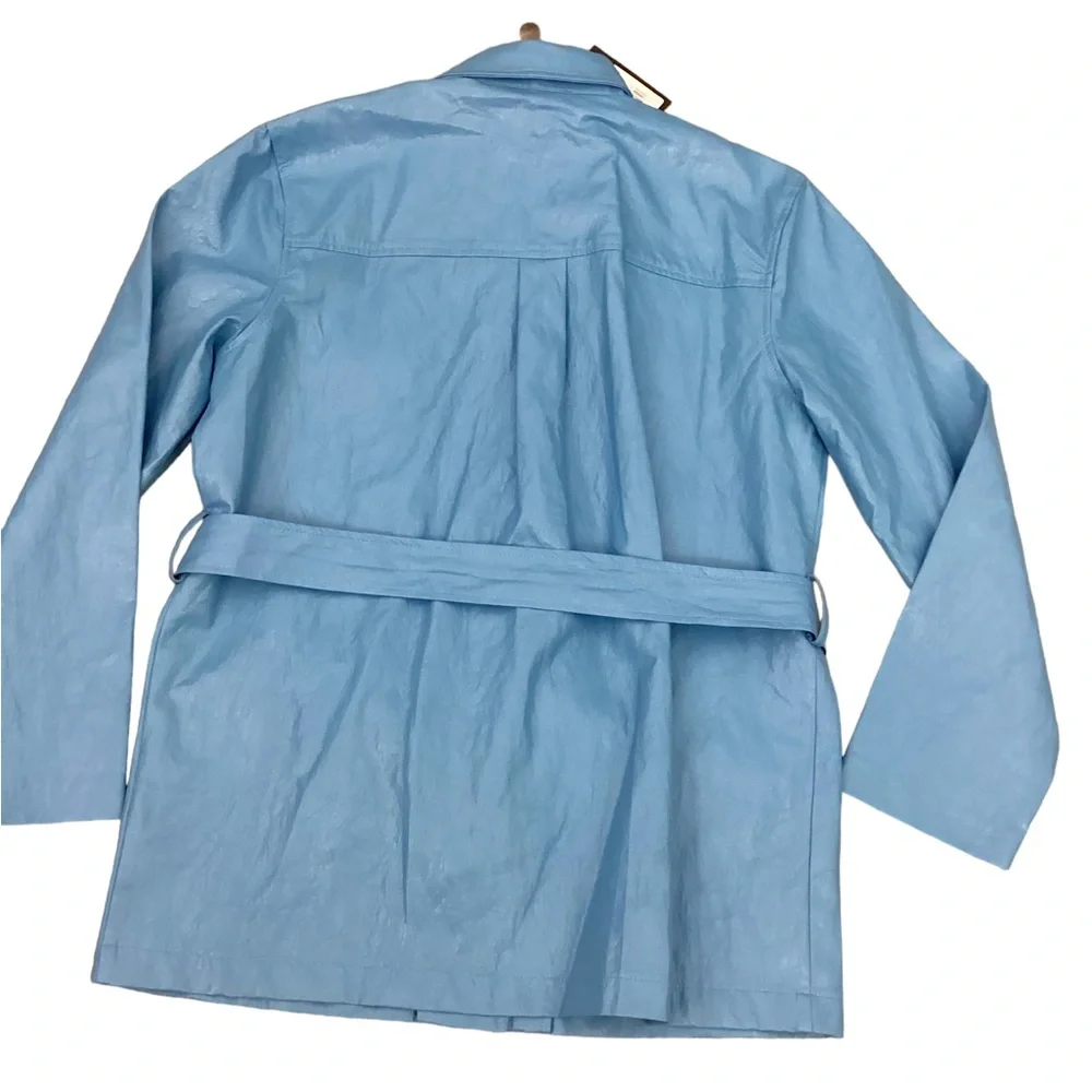 NWT Rails The Romily Vegan Leather Utility, Safari jacket in Bluestone Size L - Picture 12 of 15